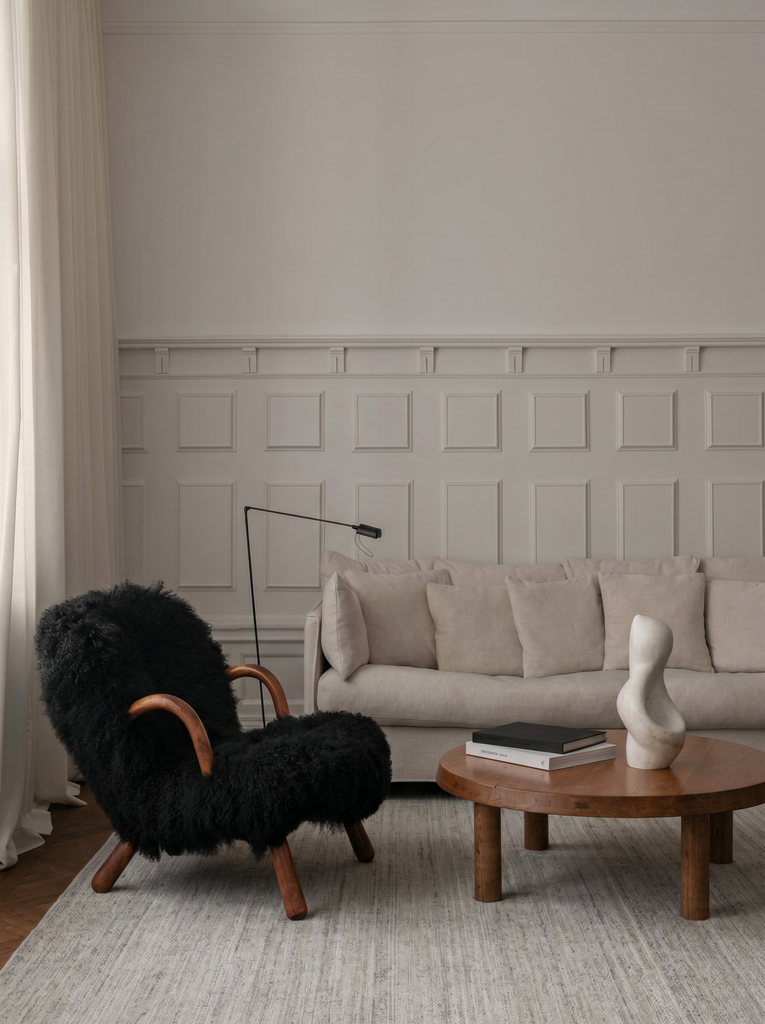 Paglia Serie 100% Naturwolle aus Neuseeland Sumak-Knoten Handgewebter Teppich für Wohnzimmer, Sitzbereich GREY  