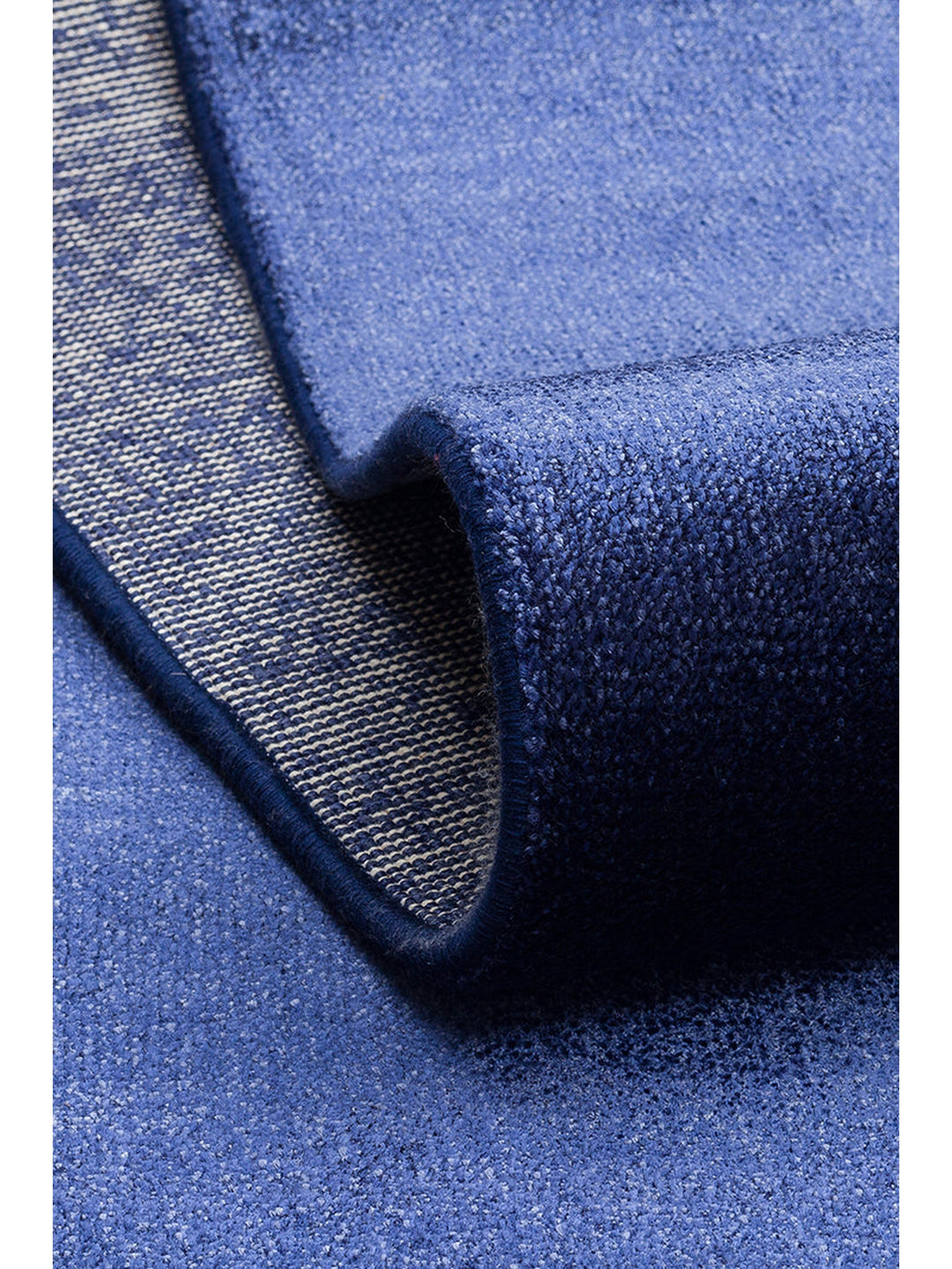 Queen Serisi %100 Naturel Viskon Parlak Modern El Emeğiyle Üretilen Salon Oturma Odası Halı MID BLUE - Carpetdocia