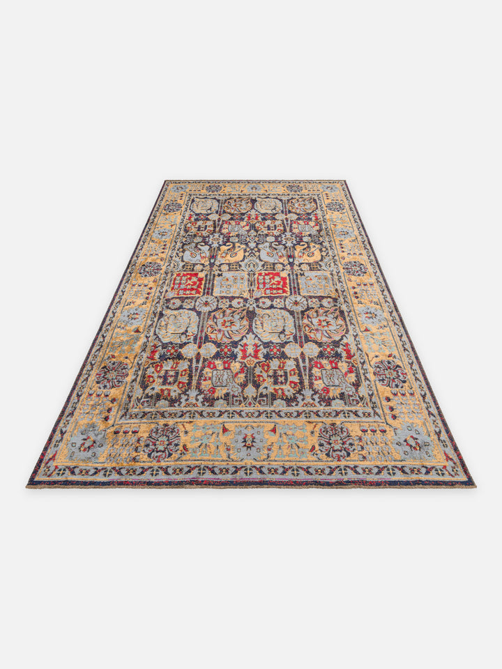 Ruggadocia Bidjar İndigo Bahçe Desenli Halı detay