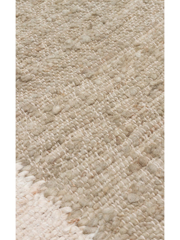 Urumchi %100 Naturel Yün Jüt Karışımı Oturma Odası Salon Koridor Mutfak El Dokuma Halı 01 MINT CREAM - Carpetdocia