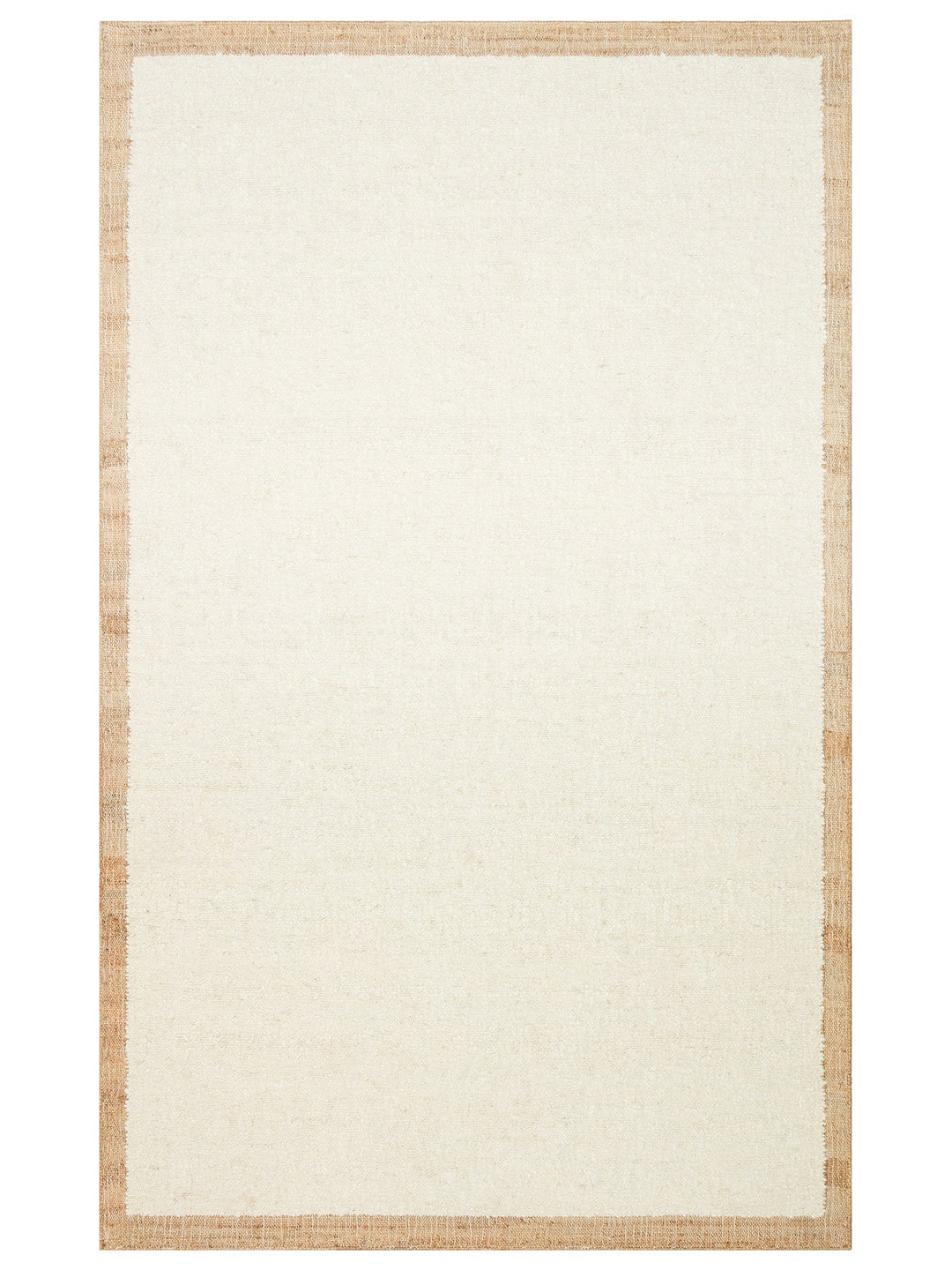 Urumchi %100 Naturel Yün Jüt Karışımı Oturma Odası Salon Koridor Mutfak El Dokuma Halı 01KREMNATURAL - Carpetdocia