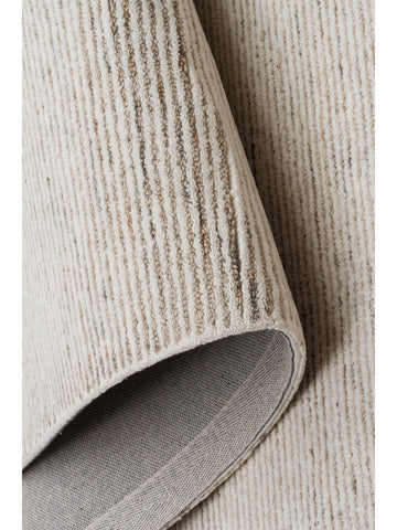 Tapis tissé à la main en mélange de laine et coton série Vienna SILVER