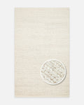 Tapis tricoté fait main pour salon, couloir, entrée à motif kazak 100 % laine naturelle Woolstar 07 L.BEIGE