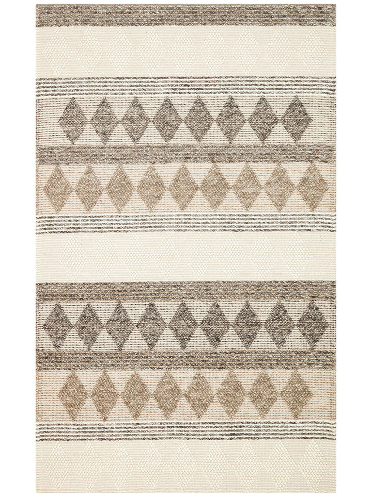 Woolstar 100% Natural Kazak Pattern Living Room Hallway Entrance Handwoven Knitted Carpet JD 01 GREY